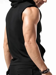 Débardeur de sport personnalisé OEM pour hommes, respirant, avec fermeture éclair, à séchage rapide - Product Image 3
