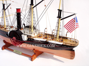 Gia Nhien Manufacturer's Custom Design High Quality Tall Ship <b>Model</b> for Home Decor Low MOQ Central America SS with <b>Wood</b> Material - Product Image 4