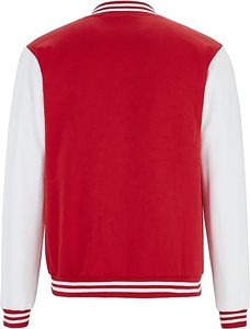 Veste polaire en laine avec logo personnalisé pour femmes, véritable tricot, haut court vierge, respirant, plaine, vestes d'université de baseball Letterman - Product Image 6
