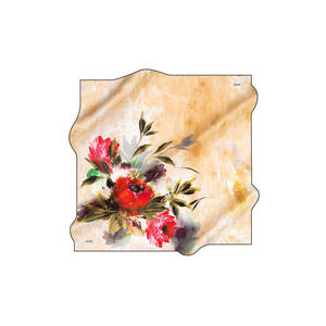 Écharpe carrée en twill de soie imprimée numériquement de luxe, motif à pois personnalisé par un designer - Product Image 1