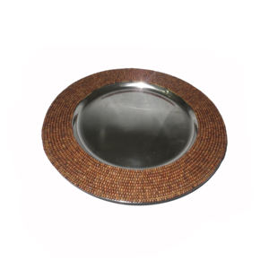 Plato de cena de boda de tamaño personalizado, tiendas de Catering, plato de servidor de comida, platos de cargador de servicio redondeados decorativos hechos a mano - Product Image 4