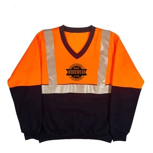 Sudadera con Capucha de Alta Visibilidad para Hombre, Ropa de Trabajo de Seguridad Reflectante, Mezcla de Poliéster/Algodón, Certificación CE, Impresión por Transferencia de Calor - Product Image 6