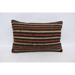 พรมขนแกะ kilim สีน้ำตาลลายละเอียดขนาด16X24นิ้วหมอนแบบวินเทจเทคนิคทอ - Product Image 1