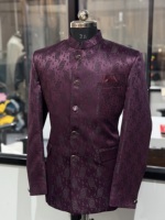 Sherwani Jacquard Pria Tradisional untuk Pesta Pernikahan Musim Dingin, Pakaian Etnik India Pakistan, Harga Grosir