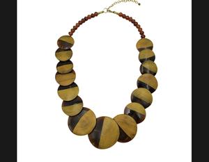 Collier de luxe en corne de buffle fait à la main, bijoux naturels et durables pour femmes, haute qualité - Product Image 2