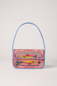 Sac à bandoulière de luxe tendance fait main avec perles, motif géométrique abstrait, sac à rabat en perles de verre, sacs à main colorés pour femmes - Product Image 6