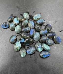 Alta calidad Natural azul llamativo labradorita corte facetado forma ovalada 13x18mm piedra preciosa suelta para la fabricación de joyas gemas al por mayor - Product Image 2