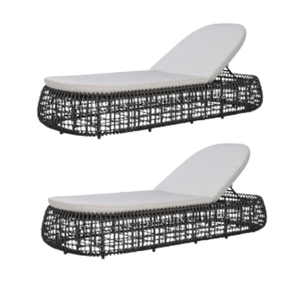 Hôtel piscine rotin osier chaise longue jardin lit de soleil avec coussin doux mobilier d'extérieur fait main à vendre - Product Image 5