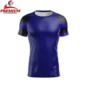 Maillots de compression personnalisés de haute qualité en polyester 100% avec logo personnalisé, impression personnalisée, sport de gym, séchage rapide, uni, sublimation - Product Image 1