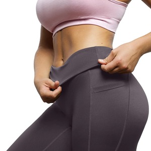 กางเกงเลกกิ้งออกกำลังกายผู้หญิงดีไซน์ใหม่ทันสมัย เอวยางยืด ผลิตจากไนลอน/ผ้าฝ้าย ยืดได้สี่ทิศทาง ระบายอากาศได้ดี-บริการ OEM - Product Image 2