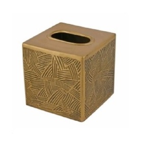 Soporte de pañuelos de Metal perforado de Color negro decorativo, mesa de forma cuadrada de lujo, artículos de baño para Hotel y hogar, caja de pañuelos de Metal - Product Image 6