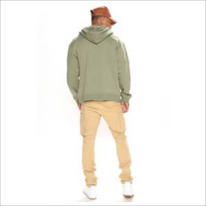 Sudaderas con capucha de lana 380GSM de alta calidad, diseños personalizados, sudaderas con capucha y cremallera, venta al por mayor, sudaderas con capucha bordadas a bajo precio para hombres - Product Image 3