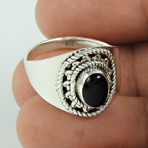 Anillo Unisex de piedras preciosas de Rodocrosita de miel de Ley 925 único para regalo fino hecho a mano a granel al por mayor fabricante de joyas de plata - Product Image 5