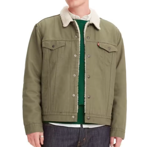 Men's <b>Casual</b> Sherpa Fleece <b>Jacket</b> Stand Collar Windproof & Breathable Customizable High Quality Bangladesh Wholesale - Product Image 4