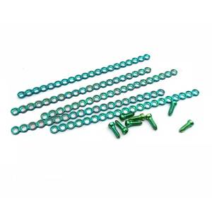 Plaque droite maxillo-faciale 27 mm 20 trous mandibule lot de 5 pièces avec 100 vis kit en acier inoxydable vétérinaire - Product Image 6