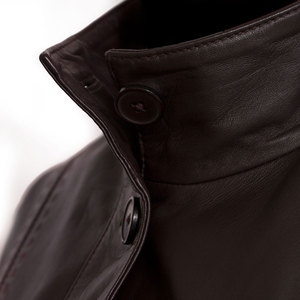 Vente en gros Veste en cuir pour femmes moto zippée personnalisée Manteaux Veste en cuir Vestes en cuir marron pour femmes - Product Image 5