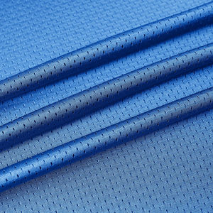 Camiseta de fútbol americano azul en blanco personalizada para hombre, ropa deportiva de poliéster de malla transpirable, camiseta de fútbol americano - Product Image 3