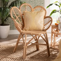 Magnifique chaise en rotin en forme de fleur de paon pour adultes, meubles en osier, chaises de loisirs, vente en gros au Vietnam, prix bas