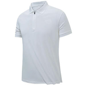 Estilo deportivo Camisetas de secado rápido Moda Turn-Down Collar Manga corta Negocios Alta calidad Cremallera Polo Hombres - Product Image 3