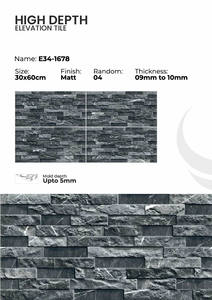 กระเบื้องพอร์ซเลนสำหรับผนังภายนอก ขนาด 300x600 มม. - Product Image 2