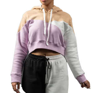 เสื้อฮู้ดดี้ผู้หญิงพิมพ์ลายใหม่สำหรับฤดูหนาว โลโก้ด้านหน้า คุณภาพสูง ซิปครึ่งตัว ผ้าแคนวาส 100% ระบายอากาศ แห้งเร็ว - Product Image 5