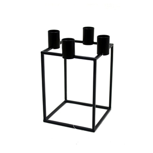 Best Seller Iron and <b>Glass</b> Advent Candle Holder Matt Black PC Home & Christmas Party Lighting Decoration Handmade Bulk - Product Image 1