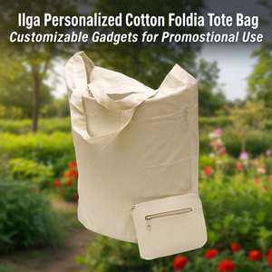 Sac fourre-tout pliable en coton personnalisé Ilga, gadgets personnalisables pour une utilisation promotionnelle - Product Image 3