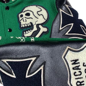 แจ็กเก็ตเบสบอลสำหรับผู้ชายเสื้อแจ็กเก็ตกันหนาวแบบลำลองปกตั้งมีหลายสี - Product Image 5