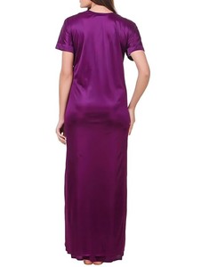 Ensemble de chemise de nuit en satin super confortable pour femme (lot de 2) Emballage personnalisé disponible auprès du vendeur indien Woven Weave - Product Image 4