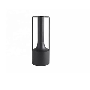 Venta caliente moderno jarrón de Metal de hierro con asa jarrón de mesa decorativo elegante hogar sala de estar decoración de mesa para uso Interior - Product Image 1