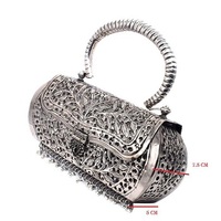 Pochette de soirée design en laiton et métal Sac à main de fête indien Sac à main élégant pour mariage Sac à main pour dames