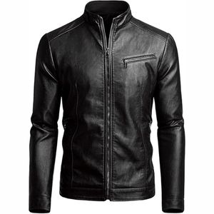 High Quality Winter Casual <b>Genuine</b> Leather Unisex Jacket Custom Embroidery Logo Designer Plus Size Stand Collar Waterproof - Product Image 4