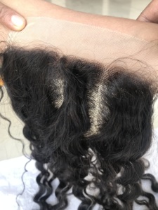 100% Raw Indian Temple 5x5 Natural rizado cierre humano camboyano cutícula alineada extensiones de cabello rizado Raw venta al por mayor Remy Virgin - Product Image 5