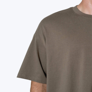 Ropa de calle de verano de diseñador de lujo para hombre, camiseta de gran tamaño con logotipo personalizado, camiseta en blanco lisa con hombros caídos de algodón 100% - Product Image 5