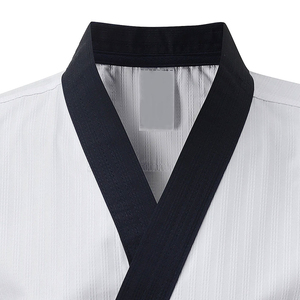 Vêtements d'arts martiaux en gros à prix avantageux, uniforme de karaté, uniforme de taekwondo, uniforme de taekwondo 100% coton respirant, séchage rapide, ensembles légers - Product Image 5