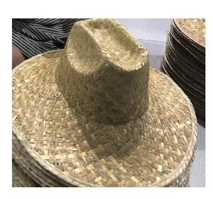 หมวกฟางช่วยชีวิตธรรมชาติพร้อมลูกปัดไม้สายผ้าฝ้ายแถบคาดศีรษะด้านในสำหรับงานเลี้ยงงานแต่งงานกีฬาตกปลาแบบสบายๆ - Product Image 1
