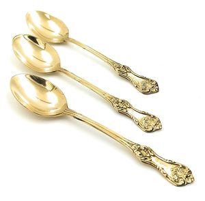Cucharas de plata de diseño moderno para uso en fiestas Juego de cubiertos de pulido de espejo ecológico - Product Image 1