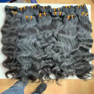 100% Raw Bundles Natural Bundle Unprocessed Cuticle Aligned Virgin Indian Human Hair - Product Image 2