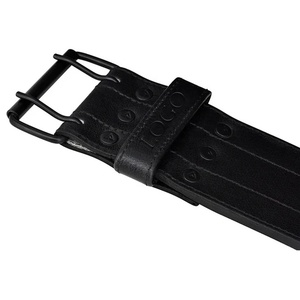 เข็มขัดยกน้ำหนักหนังวัวแบบมีง่ามคู่10มม. อุปกรณ์ออกกำลังกายปรับแต่งโลโก้ได้ - Product Image 2