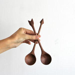 Couverts en bois sculptés à la main ensemble de vaisselle cuillère couverts décoratifs de table ensembles classiques couverts en bois argenterie ensemble approvisionnement - Product Image 1
