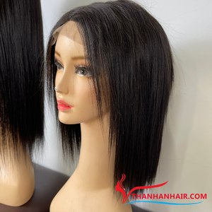 Peluca Bob Liso Extremo de Cabello Humano Teñido, Parte Media, Súper Doble Trama, Sedoso y Suave, 8-12 Pulgadas - ¡Venta Caliente! - Product Image 3
