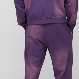 Ensembles de pantalons de survêtement à capuche de haute qualité Survêtements surdimensionnés avec logo personnalisé Survêtements délavés à la pierre Survêtement délavé à fermeture éclair complète pour hommes - Product Image 3