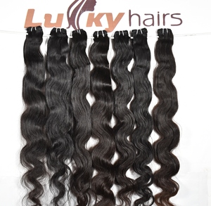 Extensiones de cabello humano natural alineado con cutícula Virgen del templo indio sin procesar - Product Image 5