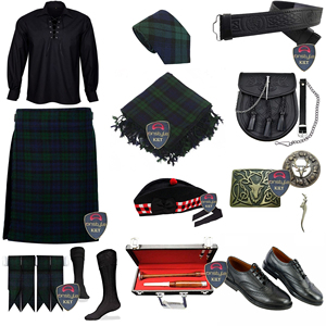Ensemble de tenues pour kilt ONSTYLE SPORTS personnalisées vêtements traditionnels écossais chemise pour kilt en tartan ceinture sporran chaussures à carreaux chaussettes boucle ardillon - Product Image 2