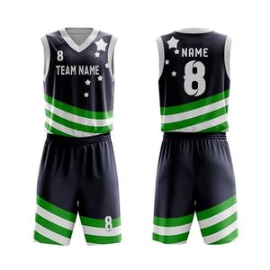 Ensemble de maillot et short de basket-ball personnalisé pour hommes, équipe, club, nouveau design respirant, faible MOQ - Product Image 2