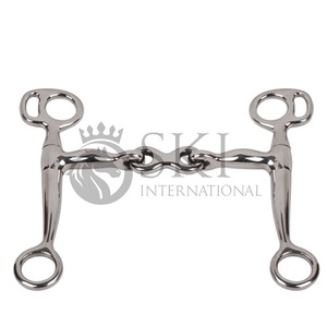 Venta directa de fábrica, brocas de caballo occidentales hechas a medida de alta calidad, brocas de doble articulación punteadas plateadas de nuevo diseño - Product Image 4