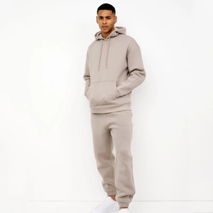 Conjunto Deportivo de Invierno para Hombre 2025, con Capucha, Forro Polar Transpirable, Diseño Personalizado con Logotipo Impreso Digitalmente, Chaqueta y Pantalones, Corte Regular, 100% Algodón - Product Image 1