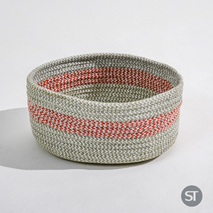 Elegant Modern Handmade Woven Jute Seagrass Basket Decorative Organizer <b>for</b> Nursery Entryway Bathroom Spice <b>Storage</b> - Product Image 5