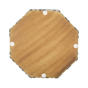 Plateau de service octogonal en os incrusté de qualité supérieure avec motif en mosaïque bleue - Product Image 3