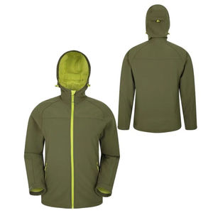 Chaqueta con capucha para hombre, prendas de vestir exteriores de talla grande, abrigo de Montañismo para viajes al aire libre de primavera, chaqueta Softshell con cremallera empalmada - Product Image 3